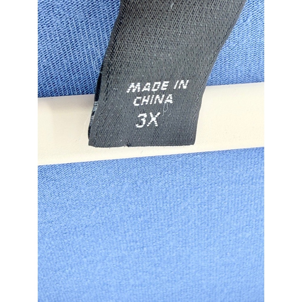 Eileen Fisher Woman Baby Blue Top New Pastel Scoop Neck Long Sleeve Jersey 3X - Picture 3 of 7